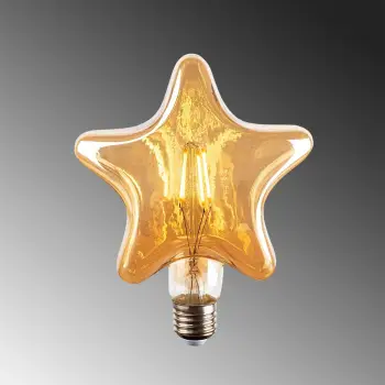 Llambë LED dekorative, formë ylli, ngjyrë kafe, OP-031