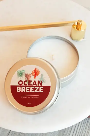Qiri aromatik Ocean Breeze, kupë metalike, Evila Originals, shumëngjyrësh, 7x3cm