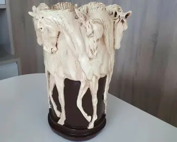Objekt dekorativ Evila Originals, ngjyrë kafe dhe bezhë, CY0337, 29x22cm