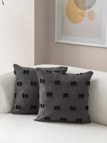 Set mbulesash për jastëk (2 copë), Evila Originals, Tuffet, e zezë v3