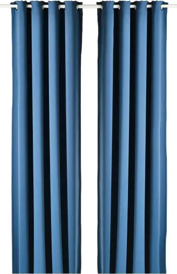 Perde (2 copë), Evila Originals, Halkali 300, ngjyrë kaltër