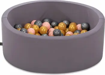 Pishinë me topa për fëmijë, ngjyrë gri, Bubble Pops v10, Evila Originals