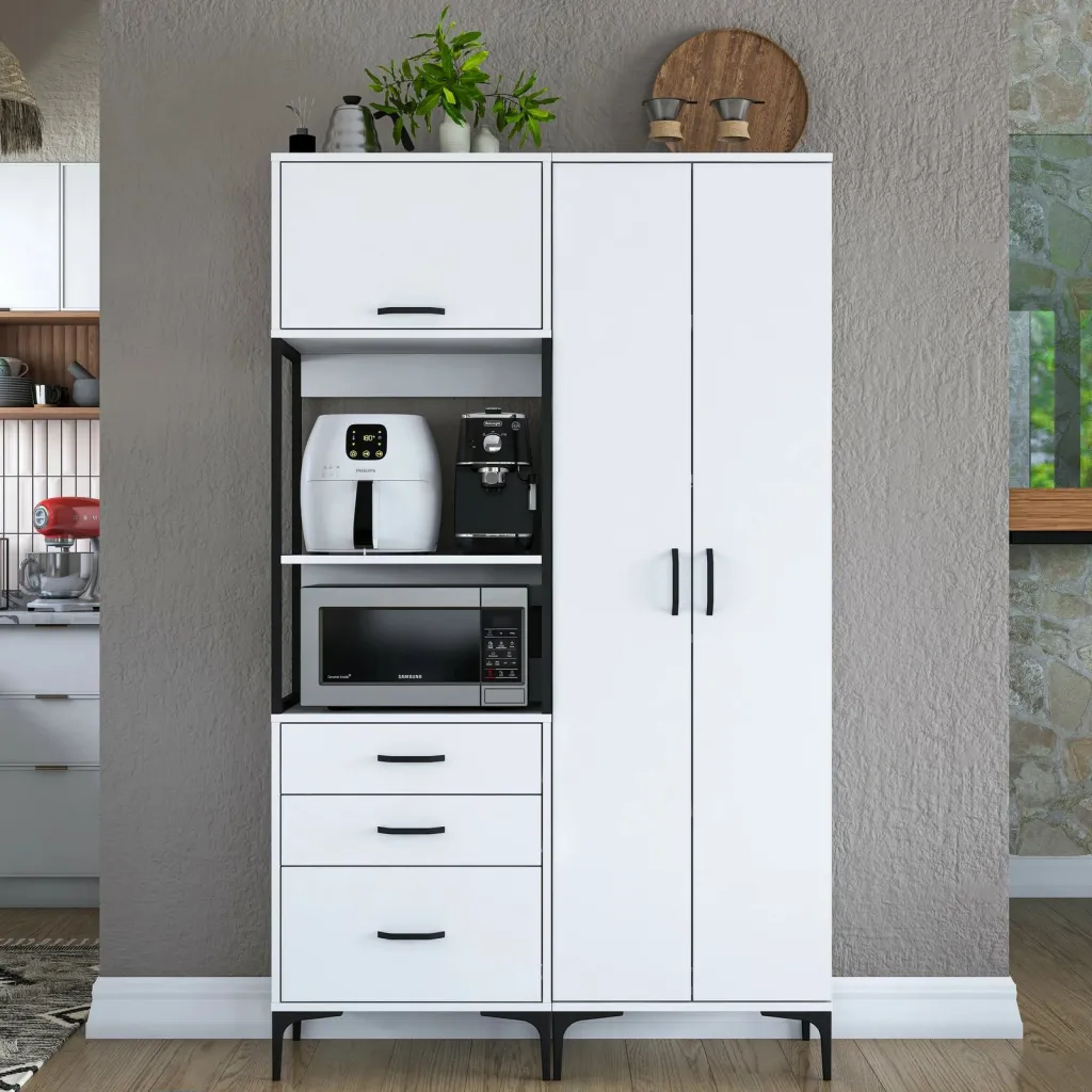 Dollap multifunksional Skye Decor, i bardhë, JE142 - 3106 - 2