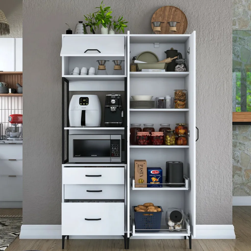 Dollap multifunksional Skye Decor, i bardhë, JE142 - 3106 - 3
