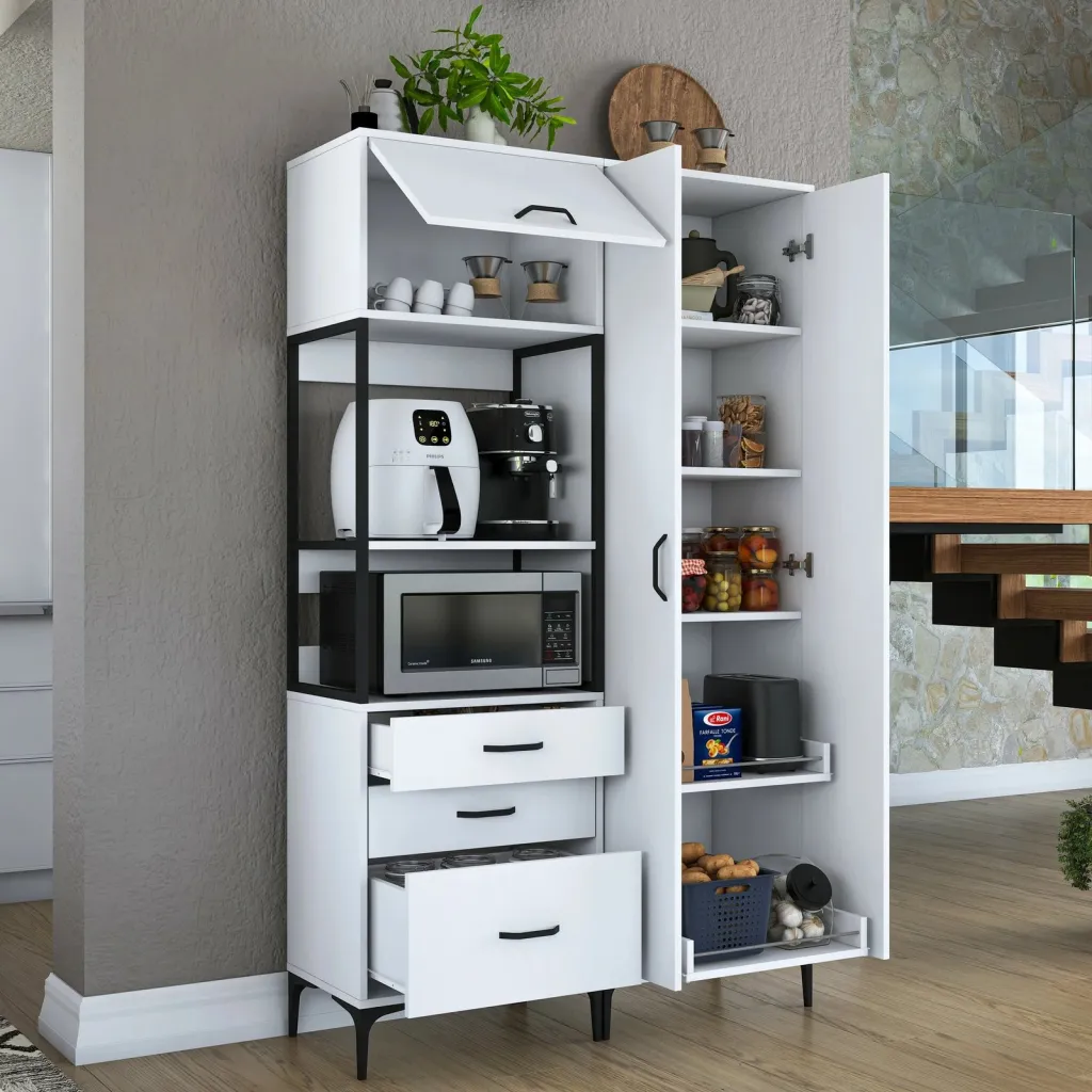 Dollap multifunksional Skye Decor, i bardhë, JE142 - 3106 - 6