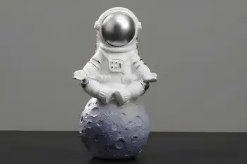 Objekt dekorativ Evila Originals, i bardhë dhe argjendtë, CY0377