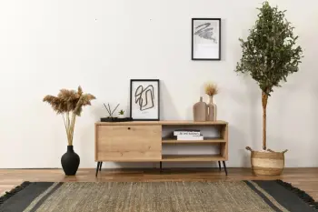 Komodë TV Skye Decor, ngjyrë lisi, Calvin, 140