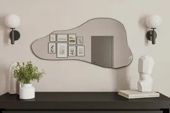 Pasqyrë dekorative Seilla, ngjyrë e zezë, Skye Decor