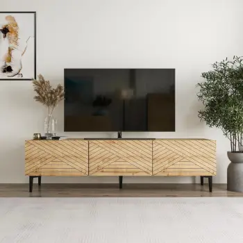Komodë TV Skye Decor, ngjyrë lisi safir, Felix