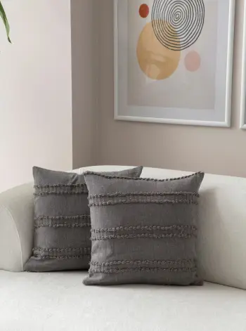 Set mbulesash për jastëk (2 copë), Evila Originals, Tuffet, gri v2