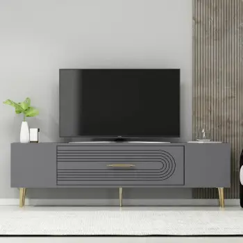 Komodë TV Skye Decor, anthracite, gold, Dekol3