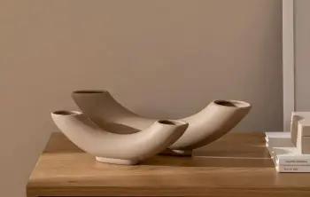 Set vazo dekorative Evila Originals, ngjyrë kafe e çelët, CY0196