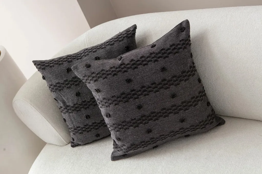 Set mbulesash për jastëk (2 copë), Evila Originals, Tuffet, e zezë v5 - 3