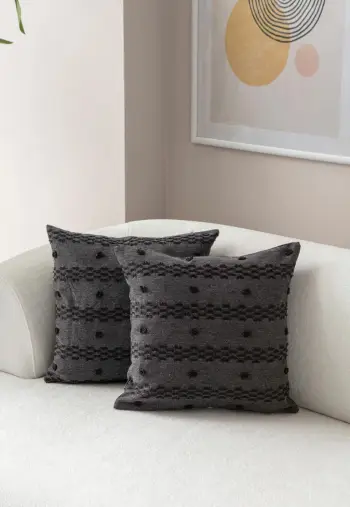 Set mbulesash për jastëk (2 copë), Evila Originals, Tuffet, e zezë v5