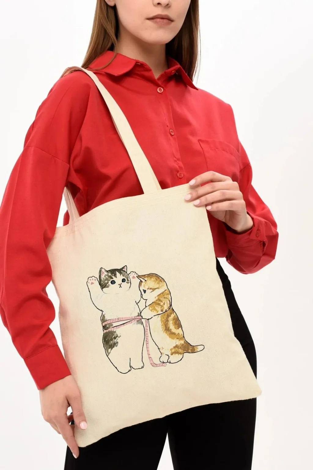 Çantë tote Zoozie Bags, krem, 35x40cm - 1