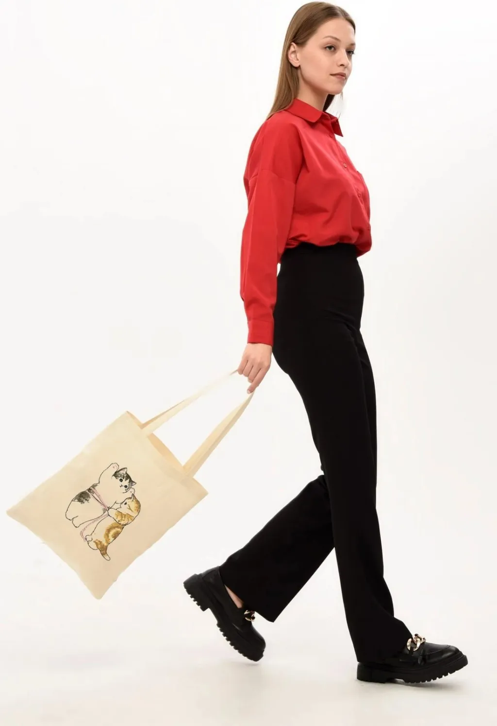 Çantë tote Zoozie Bags, krem, 35x40cm - 2