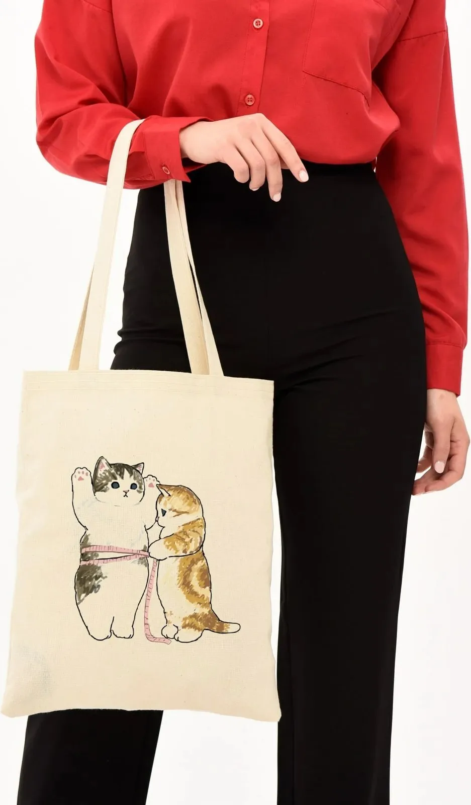Çantë tote Zoozie Bags, krem, 35x40cm - 3