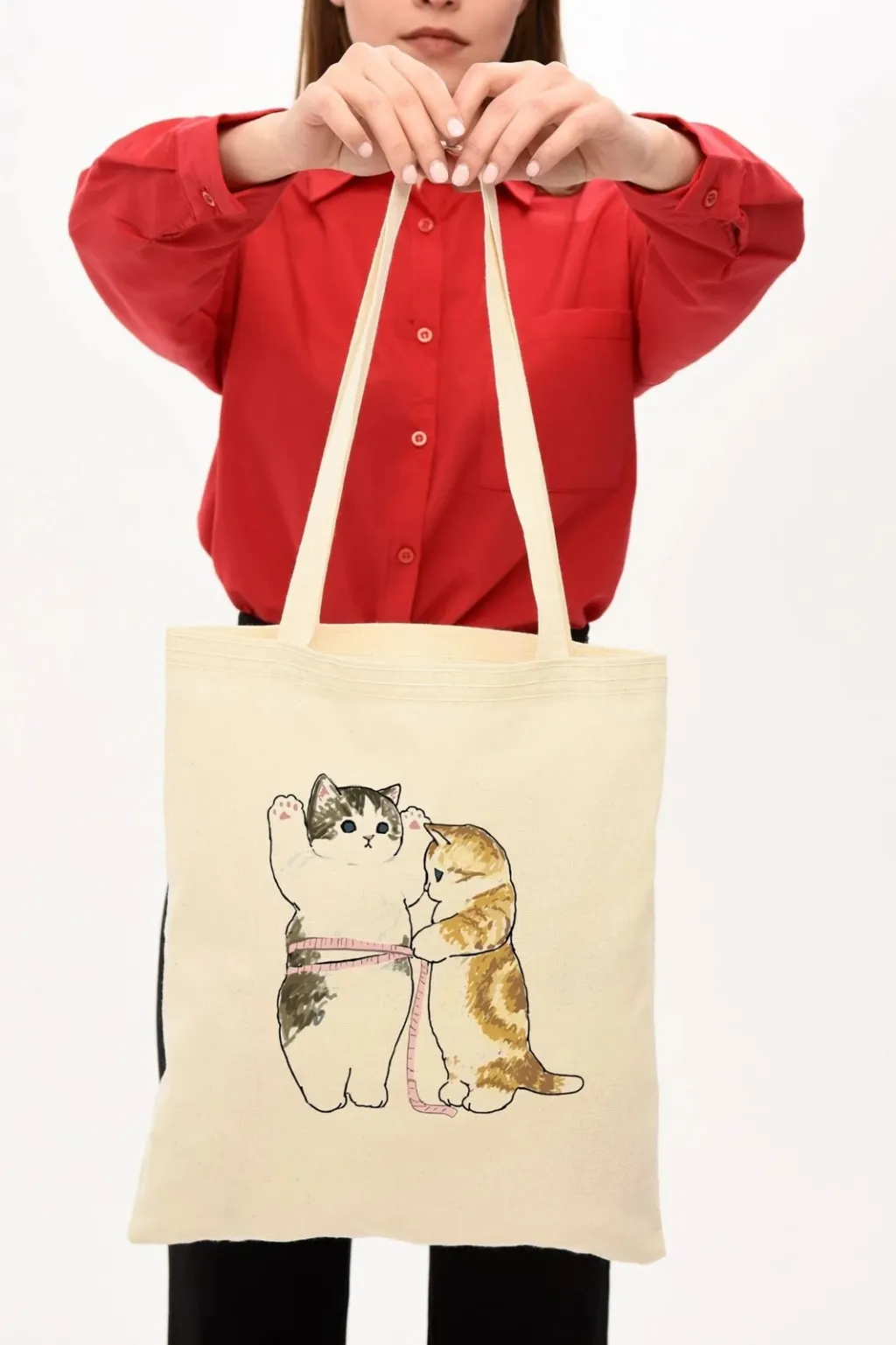 Çantë tote Zoozie Bags, krem, 35x40cm - 8