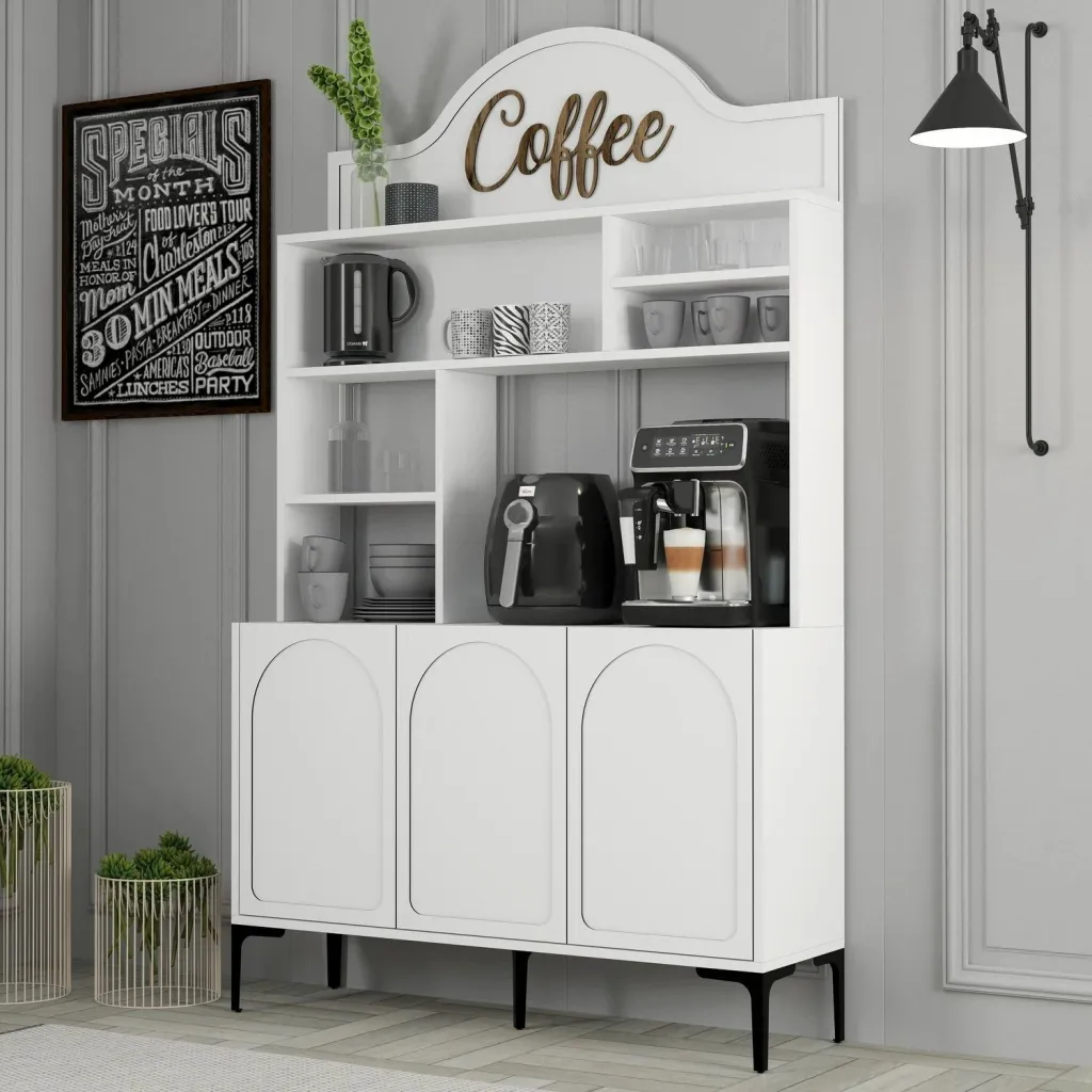 Dollap për kafe, Skye Decor, Lyon 120, bardhë e zi - 3