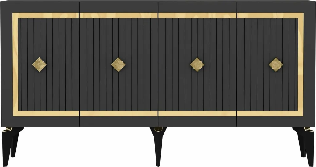 Konsolë Skye Decor, ngjyrë antracit dhe ari, Nova - 5