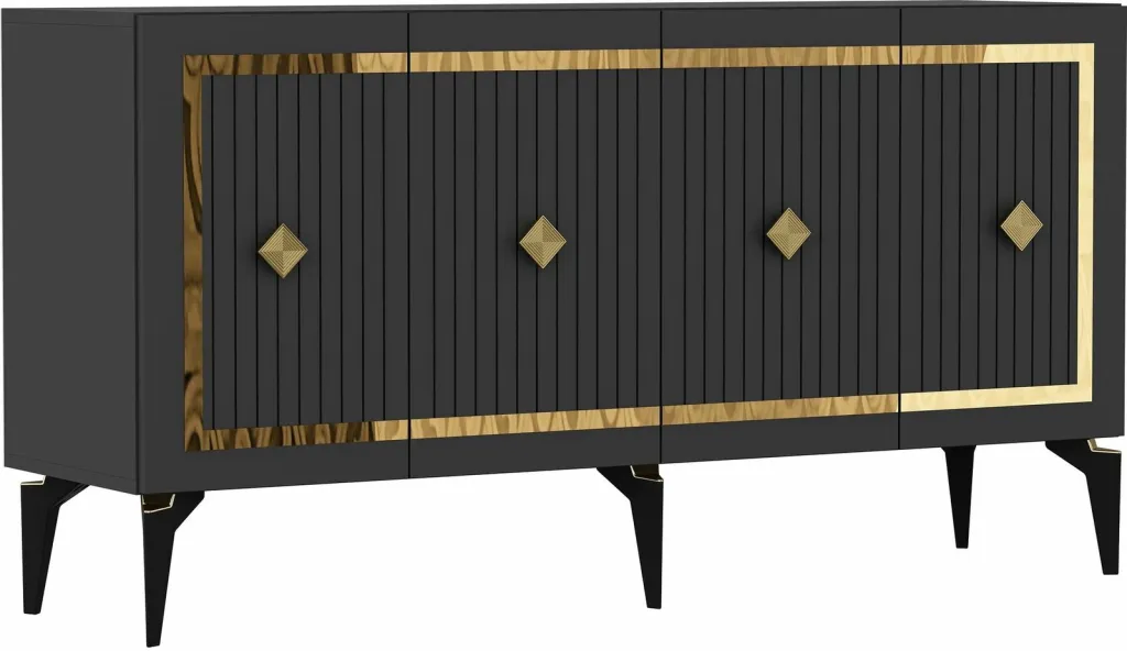 Konsolë Skye Decor, ngjyrë antracit dhe ari, Nova - 6