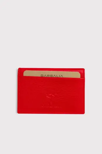Mbajtës kartelash lëkurë, i kuq, Zoozie Bags, Vera