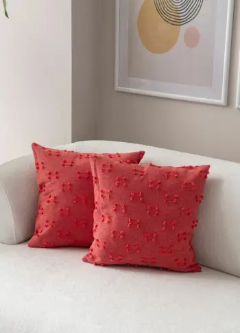 Set mbulesash jastëku (2 copë), Evila Originals, Tuffet, e kuqe v8