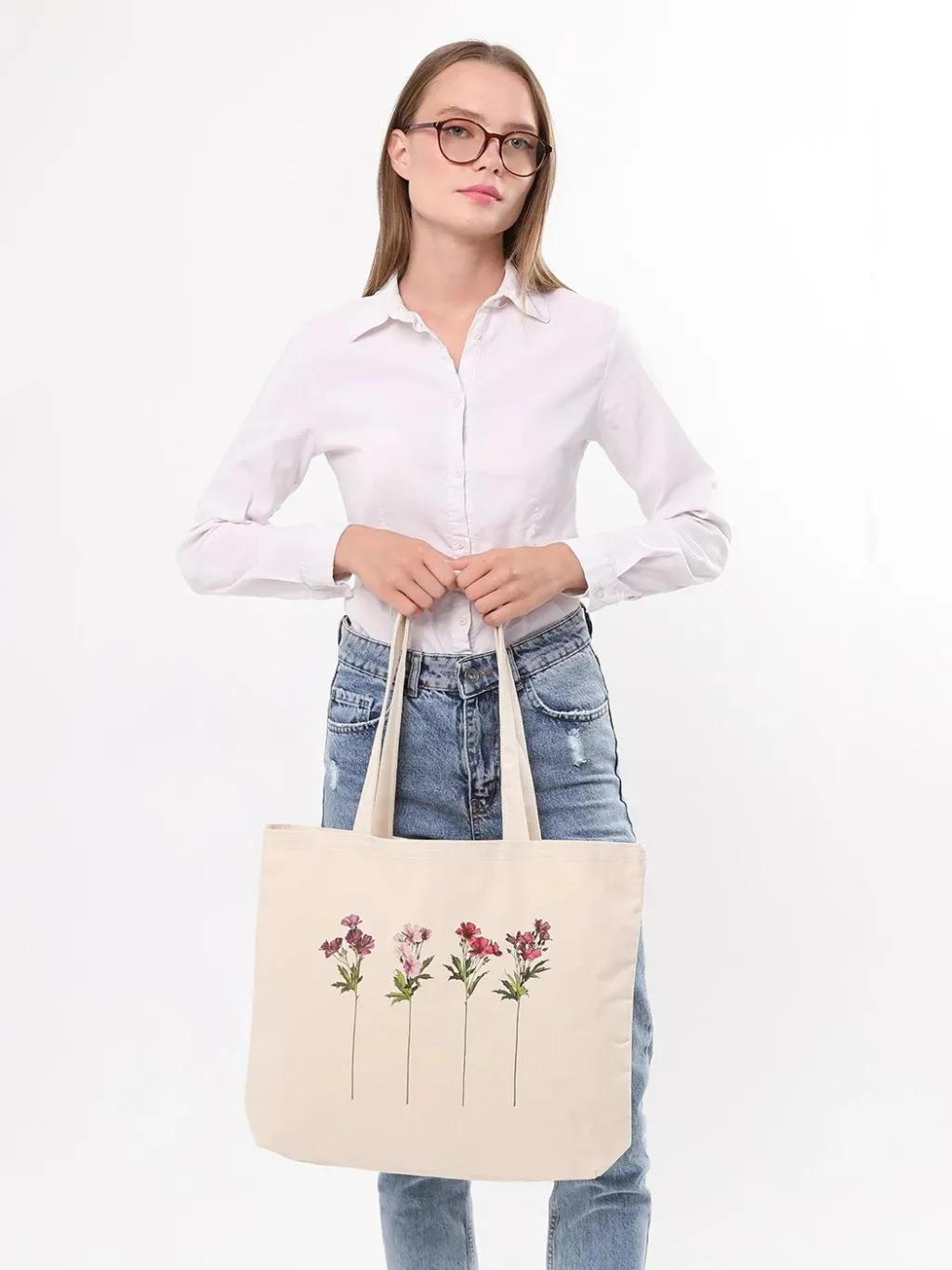 Çantë tote Zoozie Bags, krem, 1685 - 4