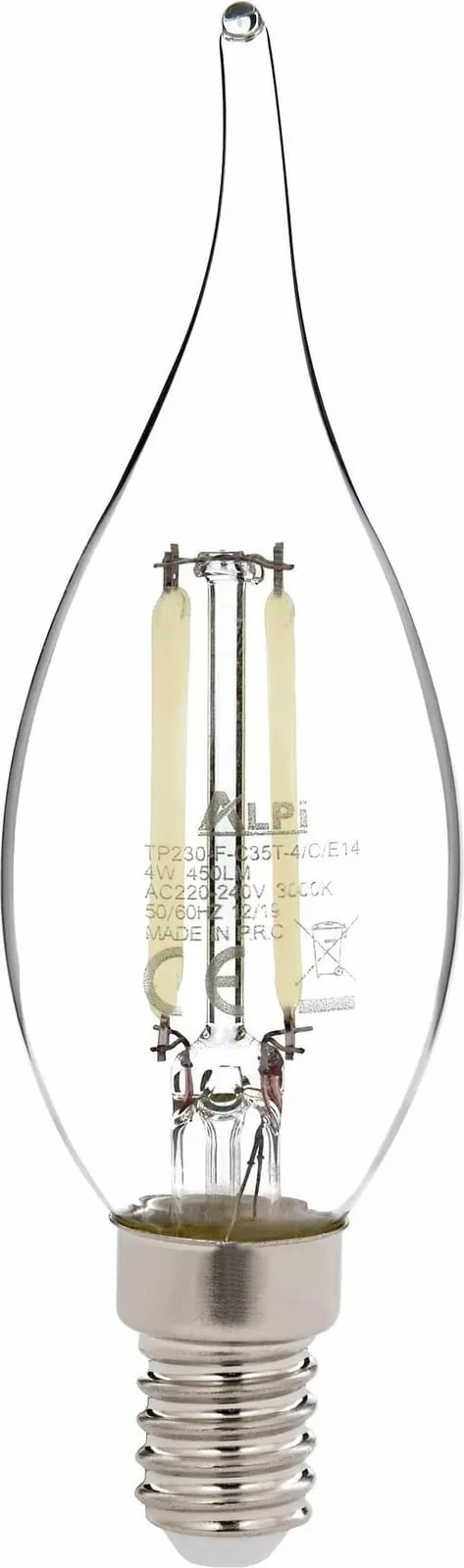 Llambë LED Opviq, E14 e përdredhur, transparente, dritë e bardhë - 1