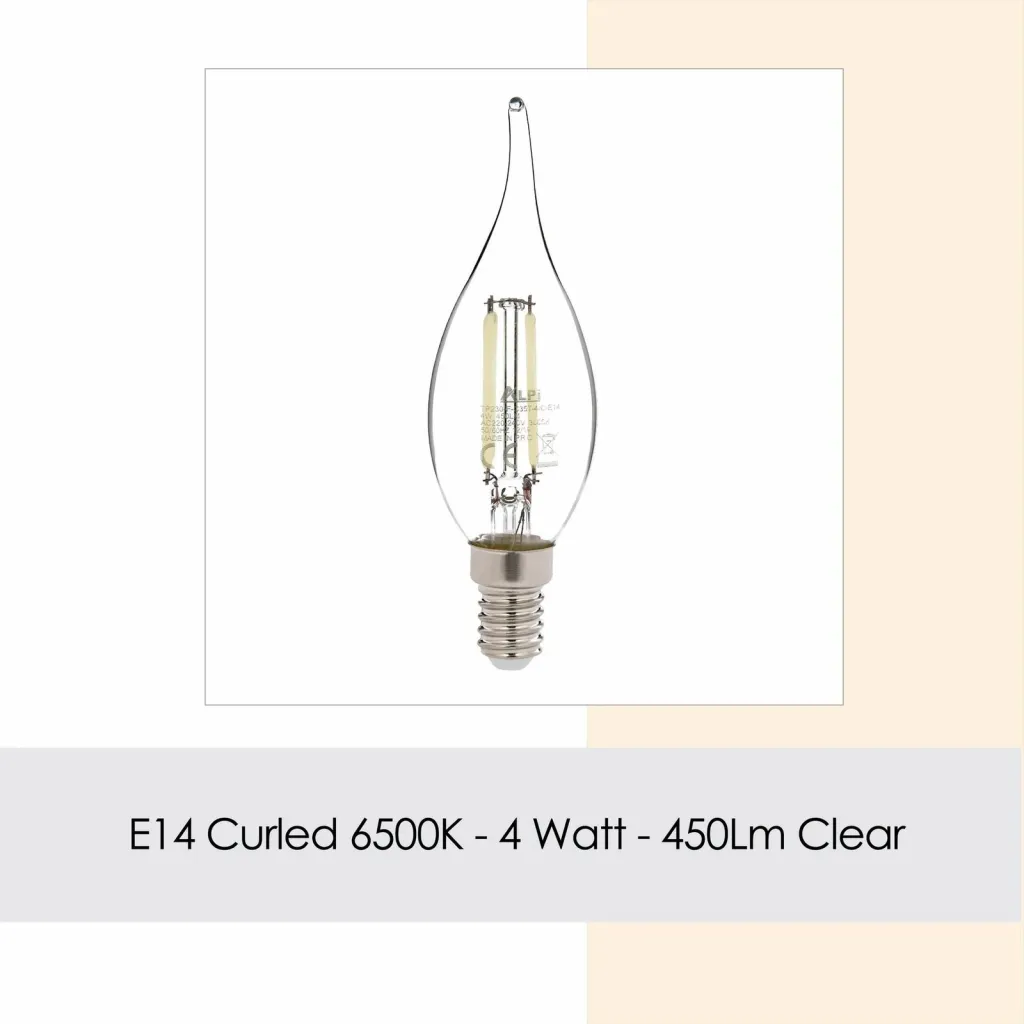 Llambë LED Opviq, E14 e përdredhur, transparente, dritë e bardhë - 2