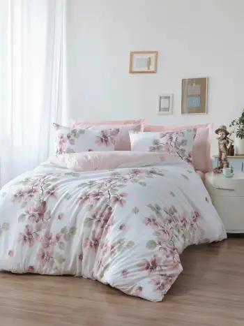 Set mbulesë për dyshek dopio, ngjyrë dusty rose, L'essentiel, pranverë