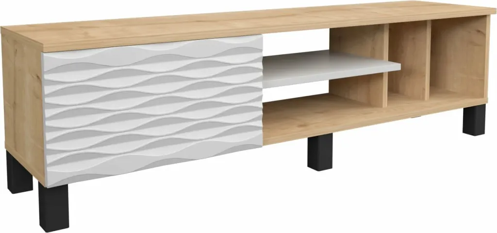 Komodë TV Skye Decor, ngjyrë safir dhe e bardhë - 5