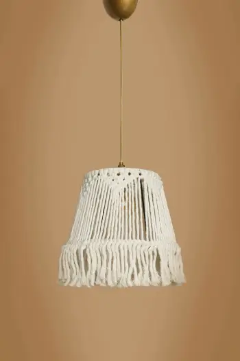 Llambë tavani Opviq, krem, macrame, YL561