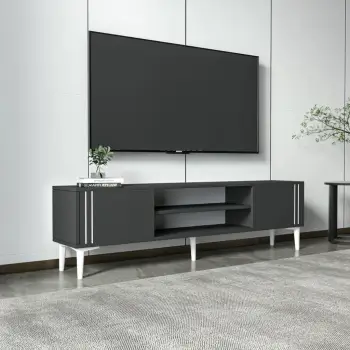 Komodë TV Skye Decor, ngjyrë antracit, 140x44.6x29.6cm