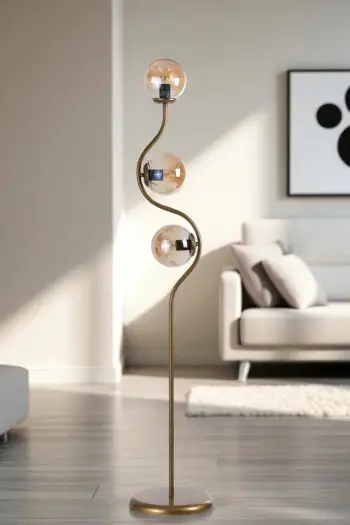 Llambë dyshemeje Opviq, 8944-11, ngjyrë mjaltë dhe ari