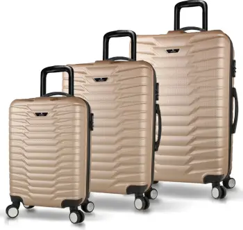 Set valixhesh (3 copë), ngjyrë ari, Zoozie Bags, 5578