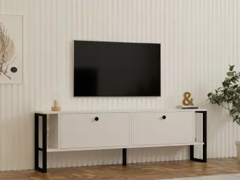 Komodë TV Skye Decor, ahu-bardhë