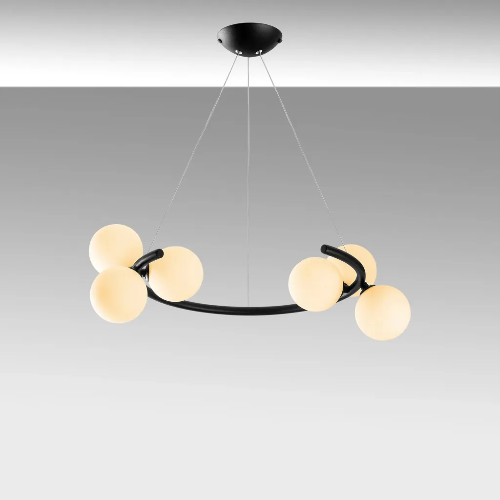 Llambë tavani moderne Opviq, e zezë, Luminar - 14145 - 5