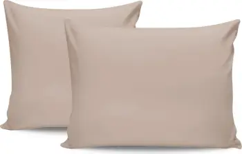 Set këllëfësh jastëku (2 copë), pambuk ranforce, ngjyrë bezhë, L'essentiel, Tonne Brune - Youthe, 50x80cm