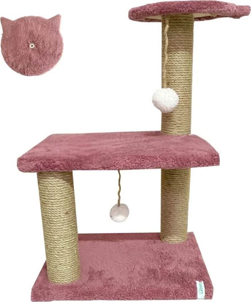 Dërrasë gërvishtëse për mace, dusty rose, Paws & Whiskers, mini - 1