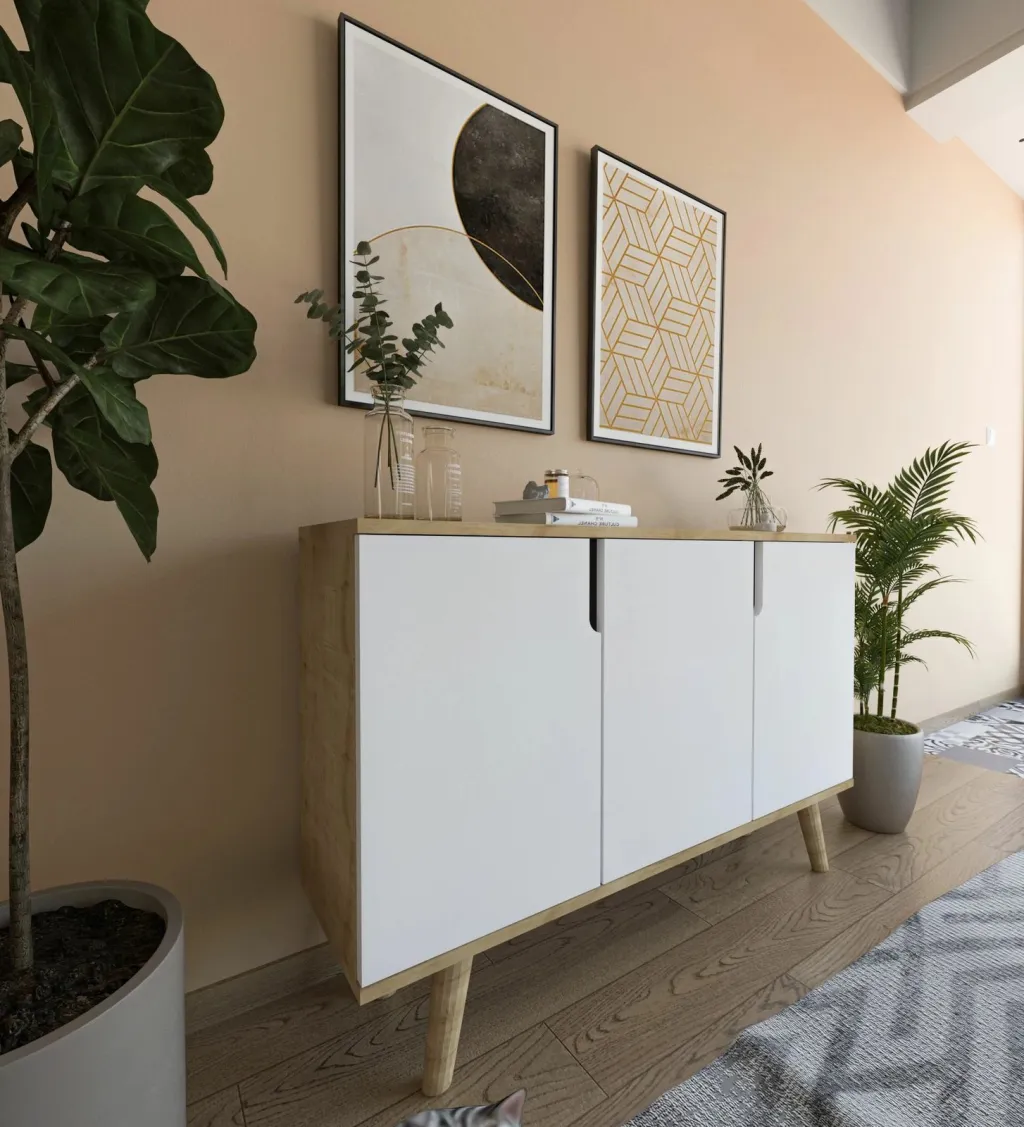 Konsol Skye Decor Verona 120, lis safir, e bardhë - 2