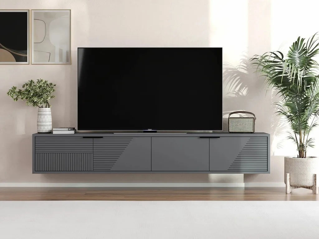 Komodë TV Skye Decor, ngjyrë antracit, Parla - 1