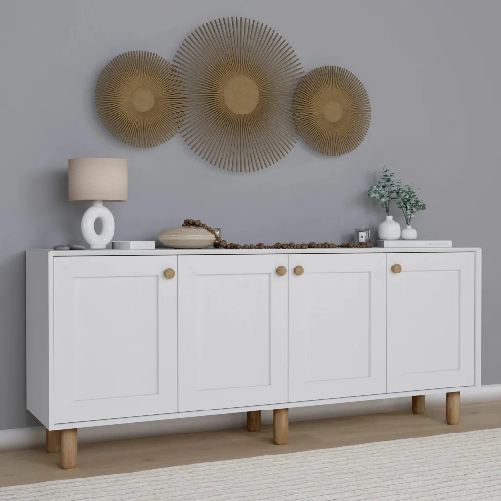 Konsol Skye Decor, ngjyrë e bardhë, 180x75x40 cm - 2