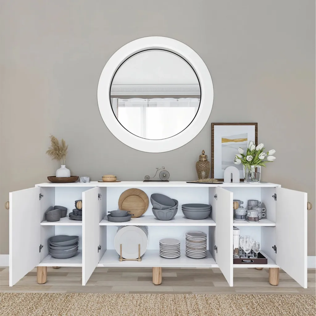 Konsol Skye Decor, ngjyrë e bardhë, 180x75x40 cm - 3