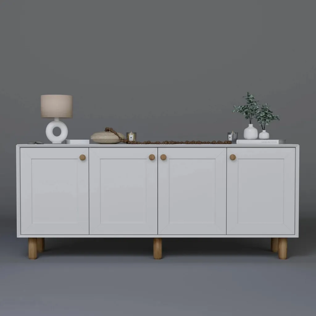 Konsol Skye Decor, ngjyrë e bardhë, 180x75x40 cm - 5