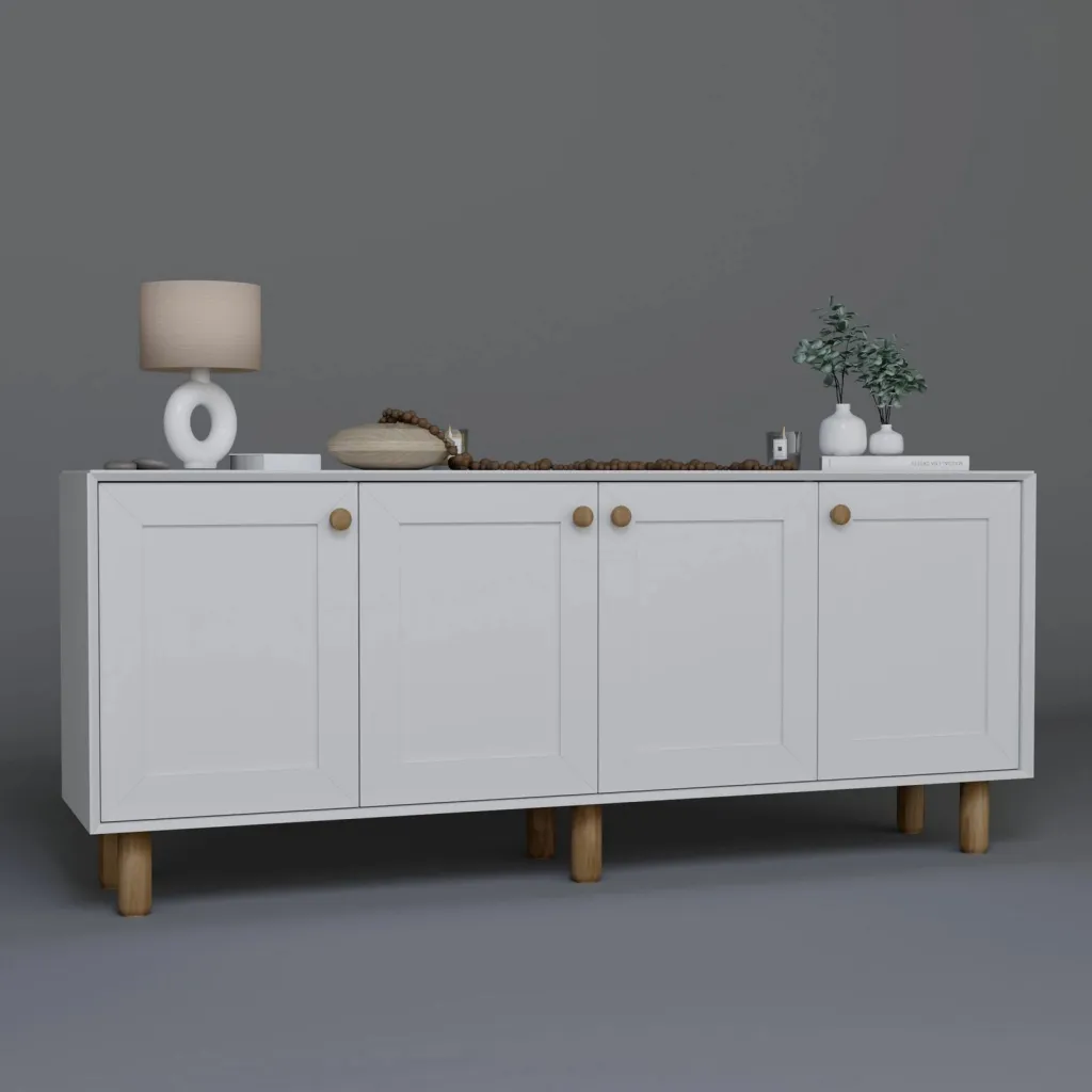 Konsol Skye Decor, ngjyrë e bardhë, 180x75x40 cm - 6