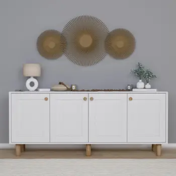 Konsol Skye Decor, ngjyrë e bardhë, 180x75x40 cm