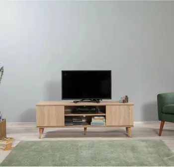 Komodë TV Skye Decor, ngjyrë lisi Sonoma, Truva-200