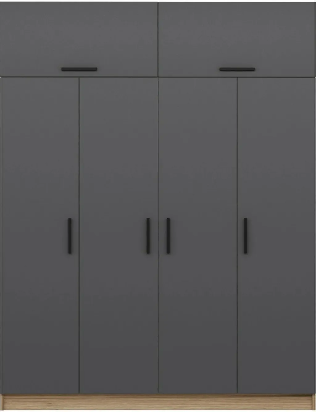 Dollap garderobe Skye Decor, ngjyrë antracit, 7528 - 5