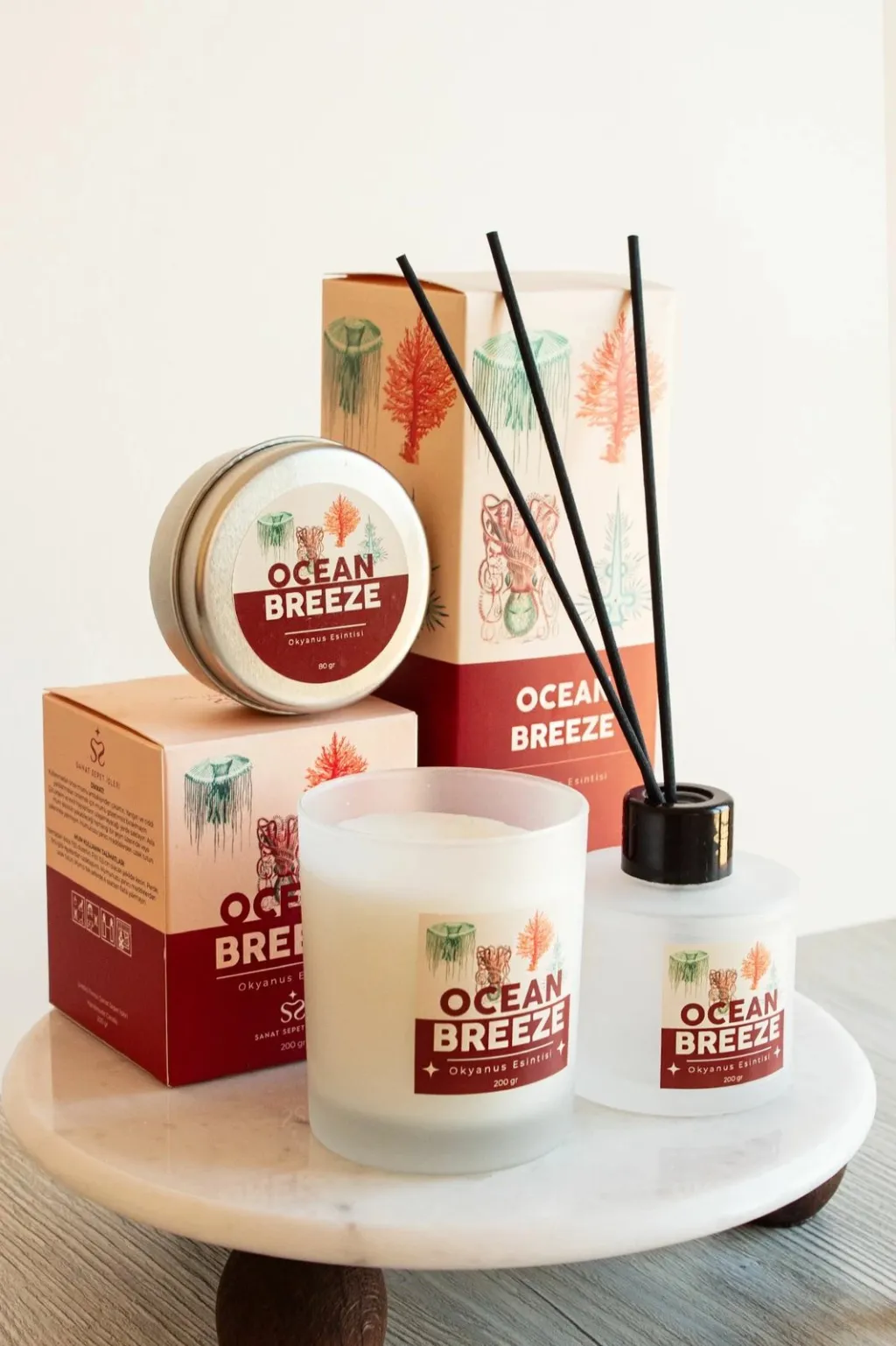 Set qirinjsh (3 copë), aromë oqeani, Evila Originals - 1